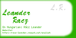 leander racz business card